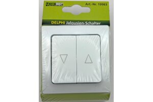 DELPHI Jalousien-Steuerung Hoch/Runter Taster inkl. Rahmen UP weiß