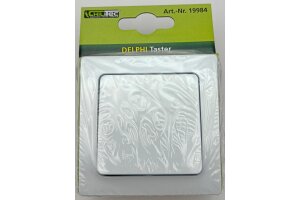 DELPHI Taster 0-250V~/ 10A inkl. Rahmen UP weiß
