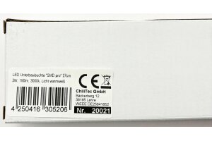 LED Unterbauleuchte SMD pro 27cm 2W 190lm 3000k Licht warmweiß