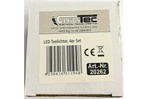 LED Teelichter 4er Set Luftzugsensor zum An- und Ausblasen