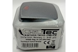 Feuchtraum Kontroll-Schalter IP44 250V~/ 10A inkl. AP-Rahmen grau