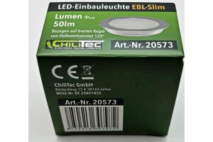LED Einbauleuchte EBL Slim WW IP67,1W 50lm Alu matt warmweiß Ø55mm