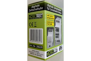 digitale Wochen-Zeitschaltuhr für Schalttafel-Einbau 230V max. 3500W
