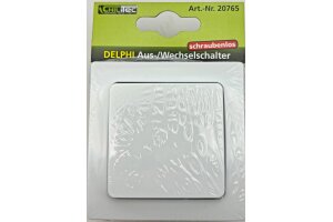 DELPHI Wechsel-Schalter UP weiß 250V~/ 10A inkl. Rahmen Steckanschluss