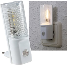 LED Nachtlicht mit Tag/Nacht-Sensor 230V warmweiße...