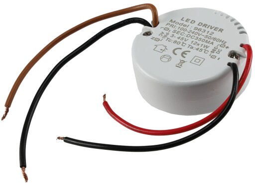 LED-Trafo KS-12R 12W 3-45V= rund Ein 220-240V Aus 350mA Konstantstrom
