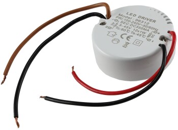 LED-Trafo KS-12R 12W 3-45V= rund Ein 220-240V Aus 350mA...