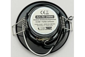 Decken-Einbaulautsprecher CTE-8W Halogen-Look 8cm Ø 6cm Einbau schwarz