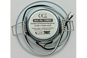 Decken-Einbaulautsprecher CTE-8W Halogen-Look 8cm Ø 6cm Einbau weiß