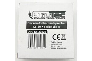 Decken-Einbaulautsprecher CTE-8W Halogen-Look 8cm Ø 6cm Einbau chrom