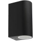 LED-Wandleuchte CTW-2 für 2x GU10 IP44 Gehäuse schwarz