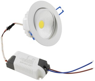 LED-Einbauleuchte COB-7 7W 550lm 3000K 75°...