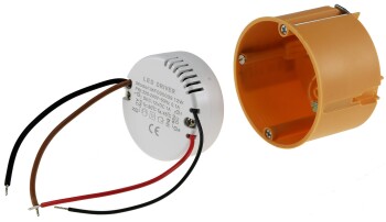 LED-Trafo CT-12E-V2R 0,5-12W rund Ein 220-240V Aus 12V=...