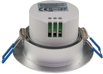 Decken-Einbau-Bewegungsmelder 360° Alu PIR Sensor 6m schwenkbar silber
