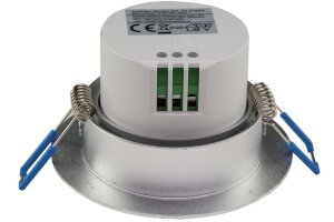 Decken-Einbau-Bewegungsmelder 360° Alu PIR Sensor 6m schwenkbar silber