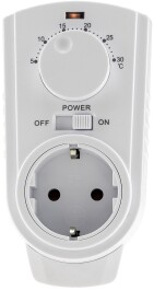 Steckdosen-Thermostat ST-35 ana max. 3500W 5-30°C...