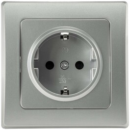 DELPHI Schutzkontakt-Steckdose 250V~/ 16A inkl. Rahmen UP...