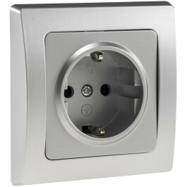 DELPHI Schutzkontakt-Steckdose 250V~/ 16A inkl. Rahmen UP...