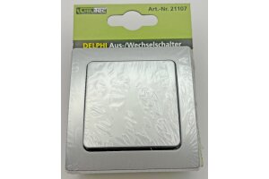 DELPHI Wechsel-Schalter 250V~/ 10A inkl. Rahmen UP silber