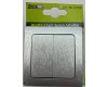 DELPHI Serien-Schalter 2-fach 250V~/ 10A inkl. Rahmen UP silber
