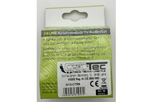 DELPHI Antennendose TV+Radio+Sat inkl. Rahmen UP silber