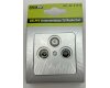 DELPHI Antennendose TV+Radio+Sat inkl. Rahmen UP silber