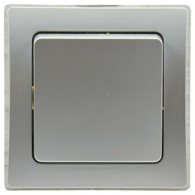 DELPHI Taster 0-250V~/ 10A inkl. Rahmen UP silber