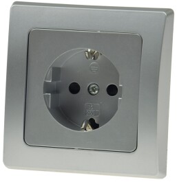 DELPHI Schutzkontakt-Steckdose silber 250V~/ 16A inkl....