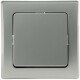 DELPHI Wechsel-Schalter UP silber 250V~/ 10A inkl. Rahmen Steckanschluss