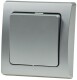 DELPHI Wechsel-Schalter UP silber 250V~/ 10A inkl. Rahmen Steckanschluss