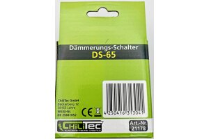 Outdoor Dämmerungs-Schalter DS-65 230V/50Hz max. 10A 5-50 Lux IP44