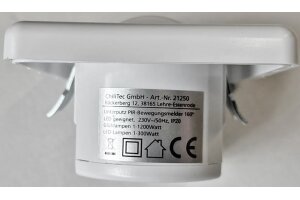 Unterputz PIR-Bewegungsmelder 160° LED geeignet 3-Draht Technik weiß
