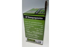Unterputz PIR-Bewegungsmelder 160° LED geeignet 2-Draht Technik weiß