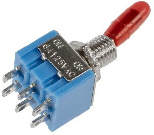 Miniatur Kippschalter 2x EIN/EIN 12V/3A Lötösen...