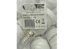 Lampensockel-Adapter Kunststoff E14 auf E27