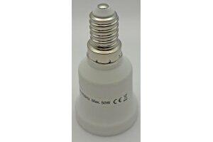 Lampensockel-Adapter Kunststoff E14 auf E27