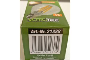 LED Tropfenlampe E14 Filament T4 3000k 500lm 230V/4W warmweiß