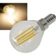 LED Tropfenlampe E14 Filament T4 3000k 500lm 230V/4W warmweiß