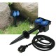 Gartensteckdose mit Erdspieß 2-fach IP44 2m Kabel