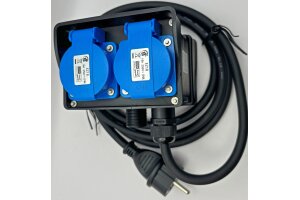 Gartensteckdose mit Erdspieß 4-fach IP44 2m Kabel