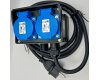 Gartensteckdose mit Erdspieß 4-fach IP44 2m Kabel