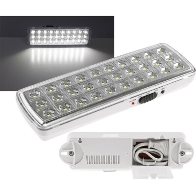 LED Notleuchte CTNL-30 SMD 205x65x30mm Lithium Akku 3,7V/1200mAh nur 2W