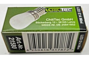 LED Lampe E14 Mini 23x51mm 2W 190lm 3000k,120° warmweiß