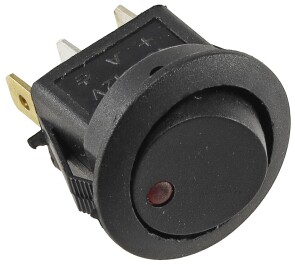12V Schalter mit roter LED EIN / AUS 16A Ø 20mm...