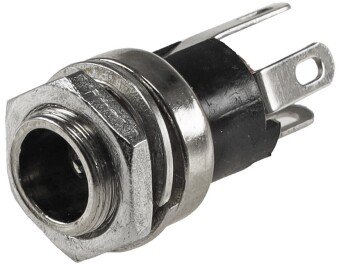 Einbaubuchse für 2,1/5,5mm Hohlstecker max. 12V DC /...