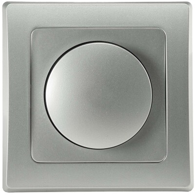 DELPHI Dimmer für LED Lampen 250V~/ 3-60W inkl. Rahmen UP silber