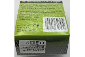 DELPHI Dimmer für LED Lampen 250V~/ 3-60W inkl. Rahmen UP silber