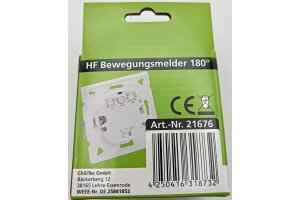 Bewegungsmelder Unterputz HF 160° LED geeignet 3-Draht Technik weiß