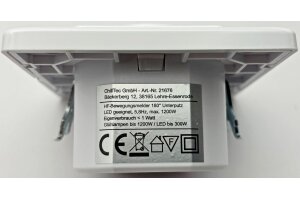 Bewegungsmelder Unterputz HF 160° LED geeignet 3-Draht Technik weiß