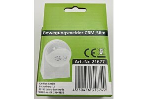 Aufputz Bewegungsmelder CBM-Slim 180° LED geeignet IP44 1-800W weiß